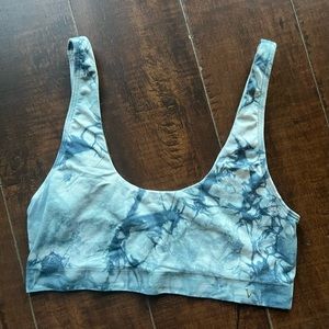 Victoria’s Secret Tie Dye Marbled Swirl Blue Bralette Medium